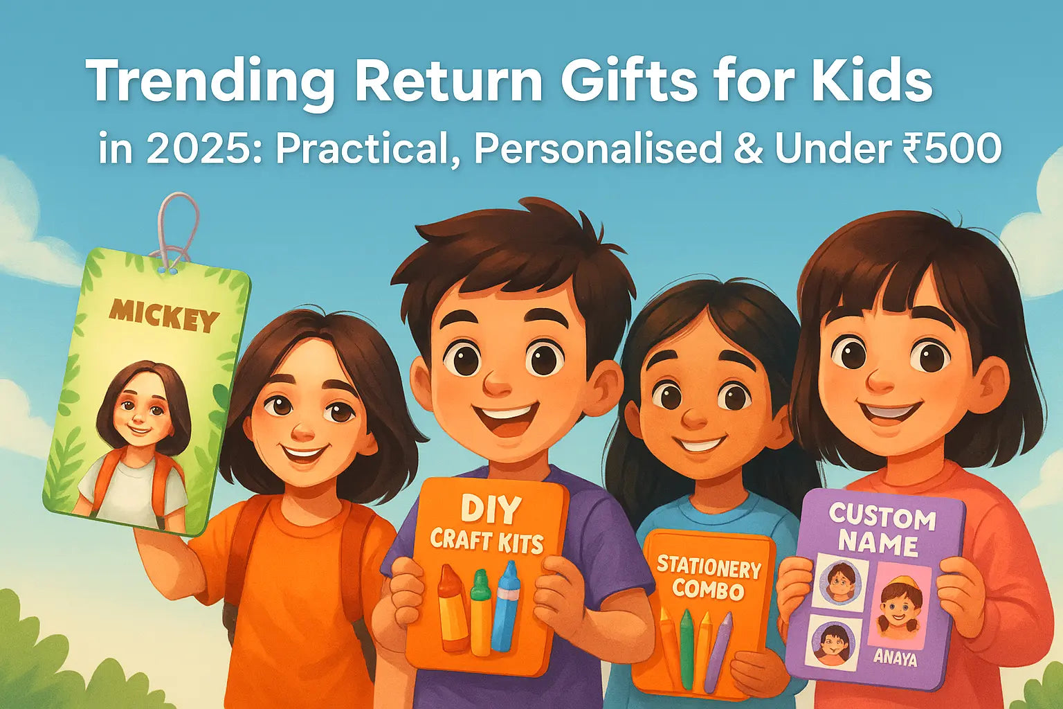 trending return gifts for kids personalised bag tags for kids